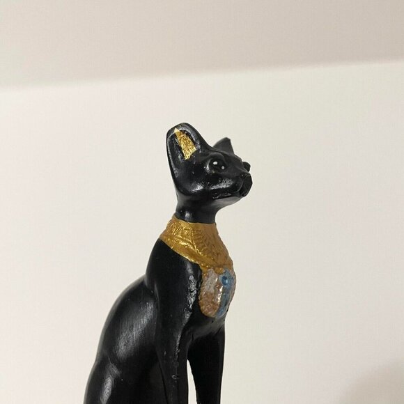 Mini Egyptian Cat Goddess 3 Inch Miniature Resin Statue Figurine - Picture 16 of 16